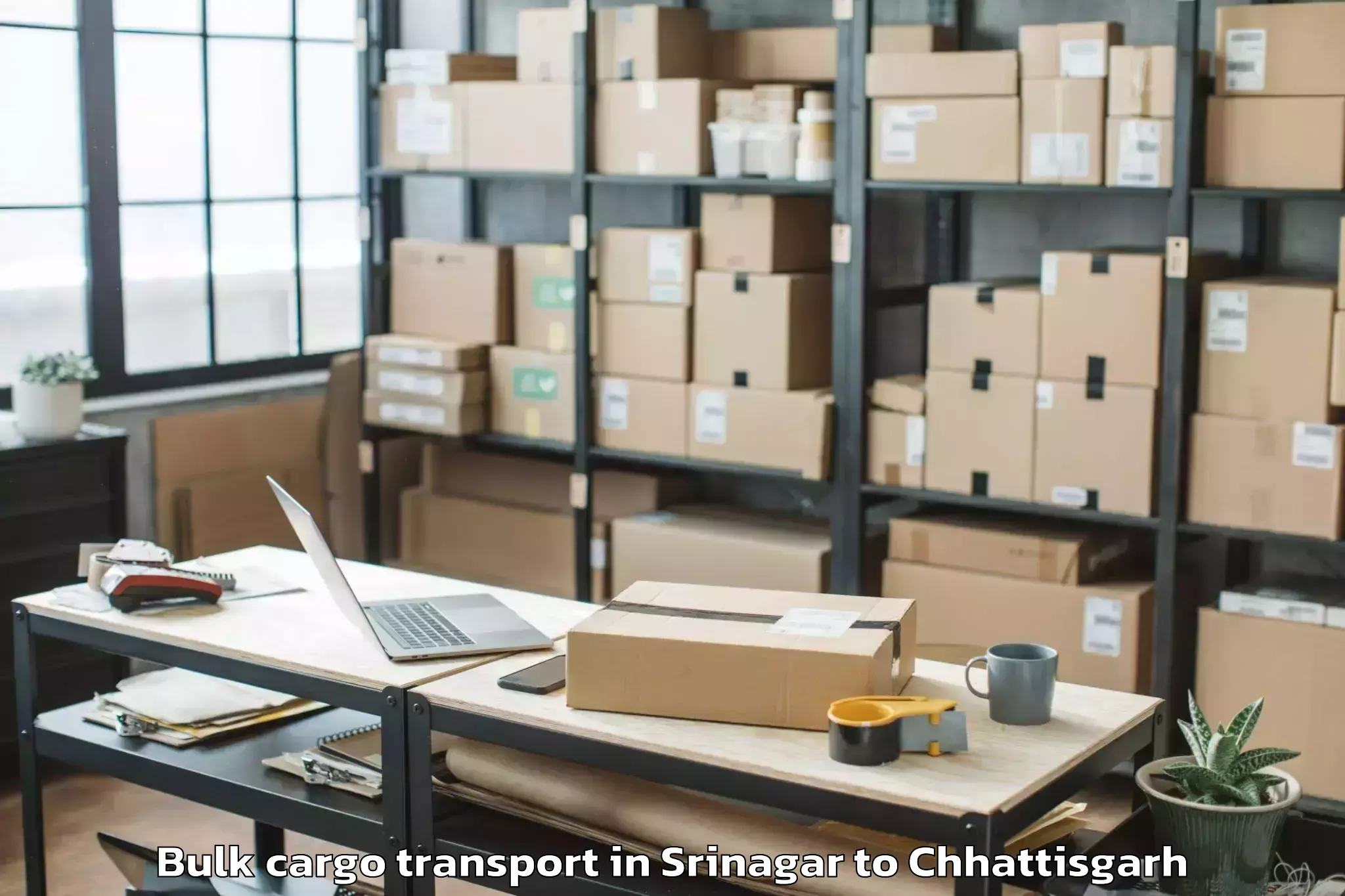 Discover Srinagar to Iit Bhilai Bulk Cargo Transport